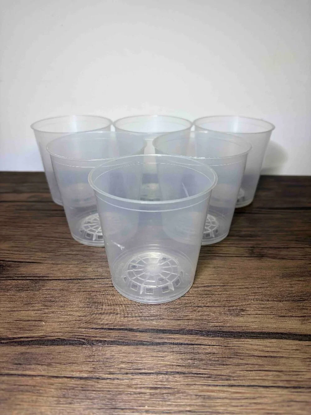 🚫sold🚫 Small clear plastic plant pots - set of 6 Made in Holland